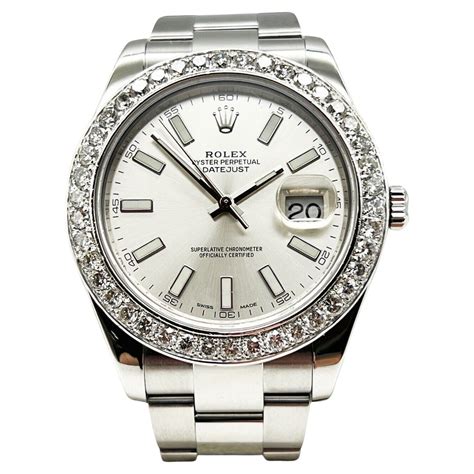 rolex datejust ii silver dial roman markings 41mm|41mm rolex datejust for sale.